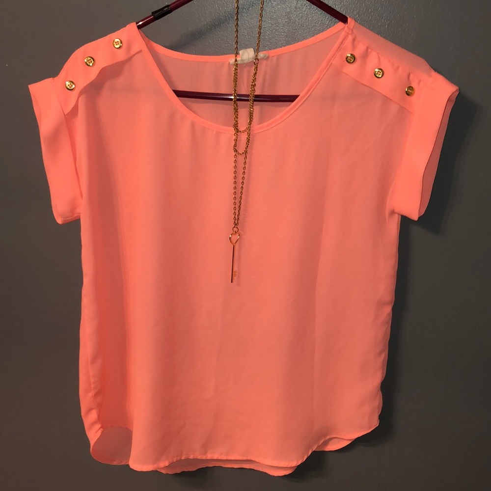 Coral Blouse